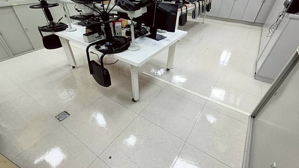 除蠟打蠟後的地板